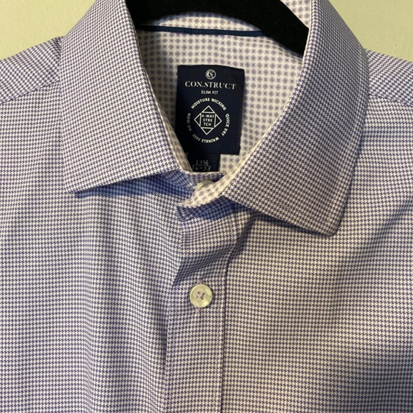 Construct slim fit men’s dress shirt size 15,5 - Picture 2 of 4